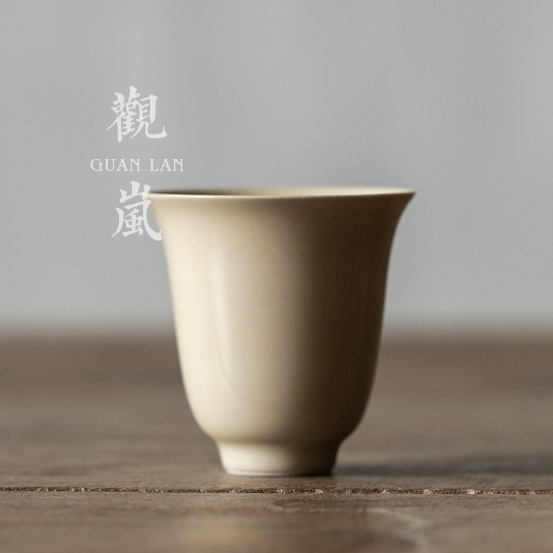 1E3113Y Handmade grass and wood gray kung fu tea cup tea cup main ceramic human cup single cup tea set tea cup bowl cup smell