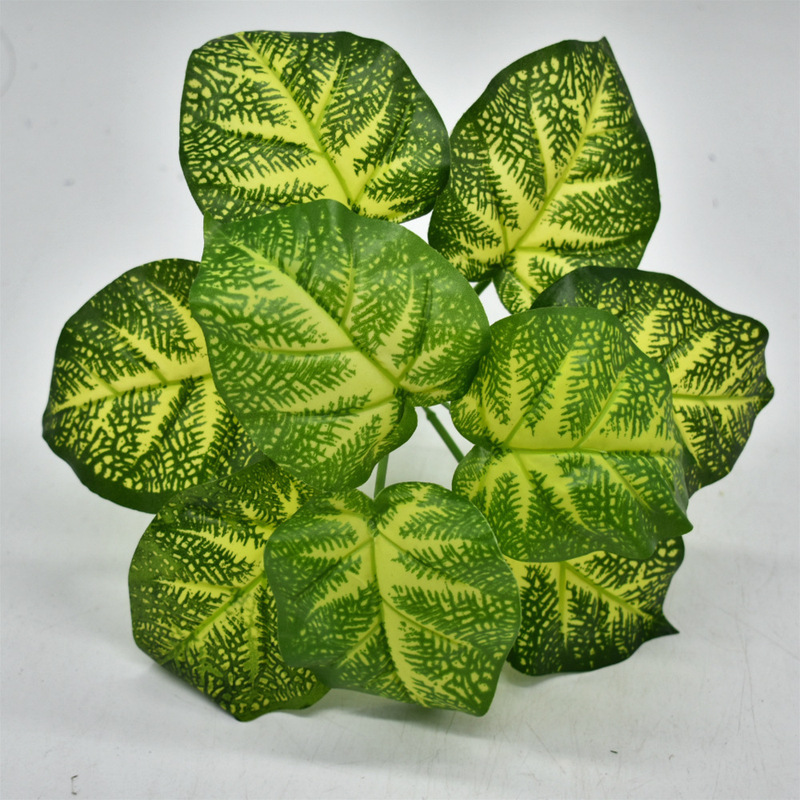 メーカー直販シミュレーション植物プラスチック造花植物壁配材ゴム手触り葉亀背葉緑羅|undefined