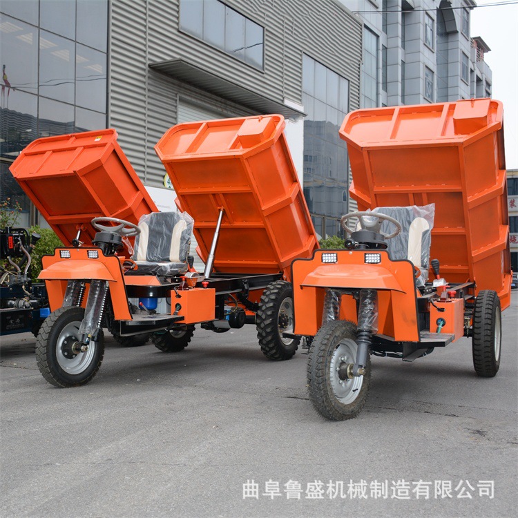 建筑工地搬运爬坡拉货自卸载重王工程车电动三轮车柴油家用农用车