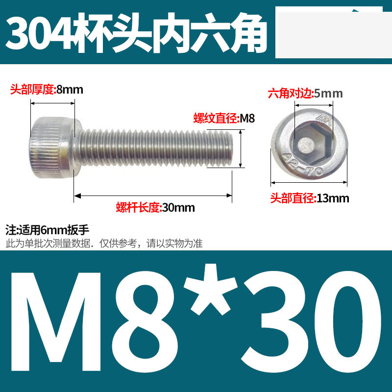 304ステンレス鋼六角穴付きネジカップヘッドDIN912円筒頭精密M1.4M1.6M2M2.5M3M4M5