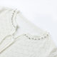 Temperament Commuting Casual Round Neck Short Sleeve Apricot Knitted Sweater Women's 2025 Summer New High-End Beaded Top