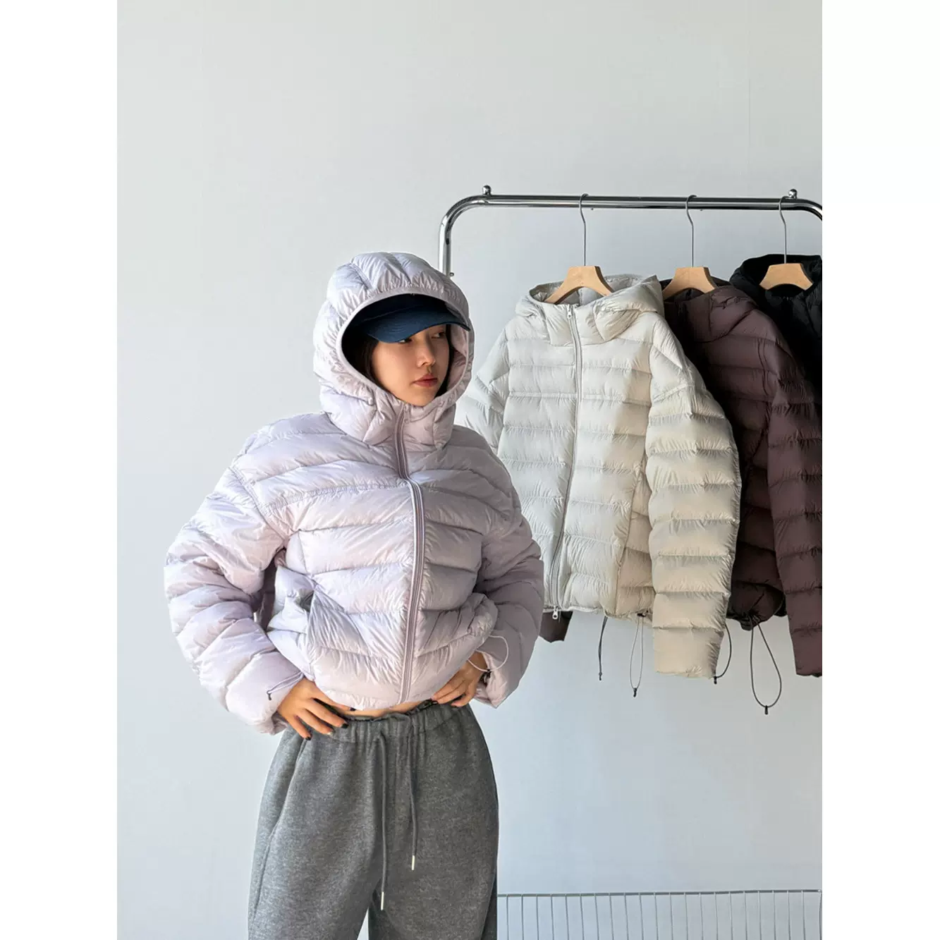 【王琪芝】90白鸭绒高克重泡芙排骨羽绒服女冬休闲保暖外套WQ088