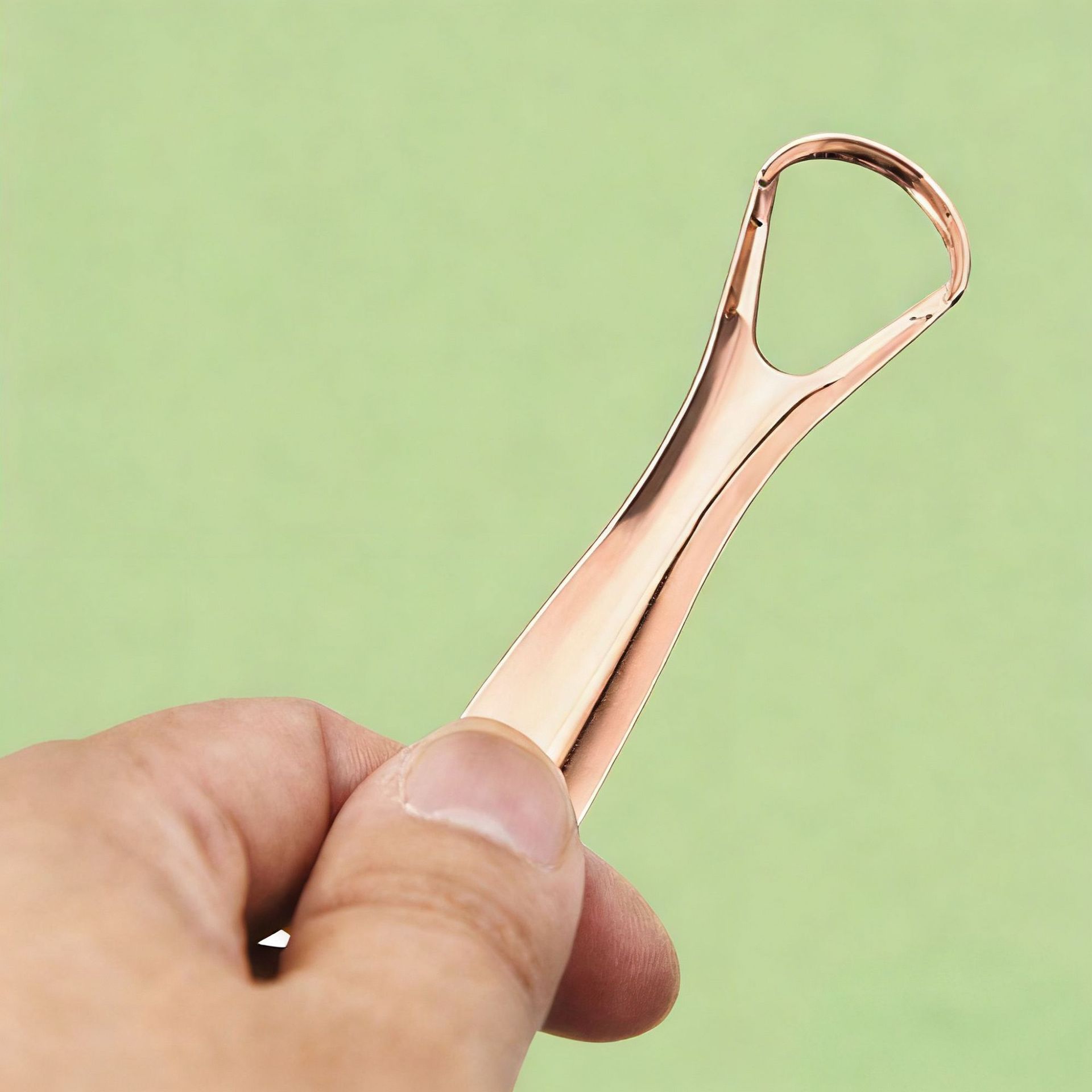 Raspador de Lengua de Acero Inoxidable en Forma de U con Caja de Hierro para Cuidado Bucal