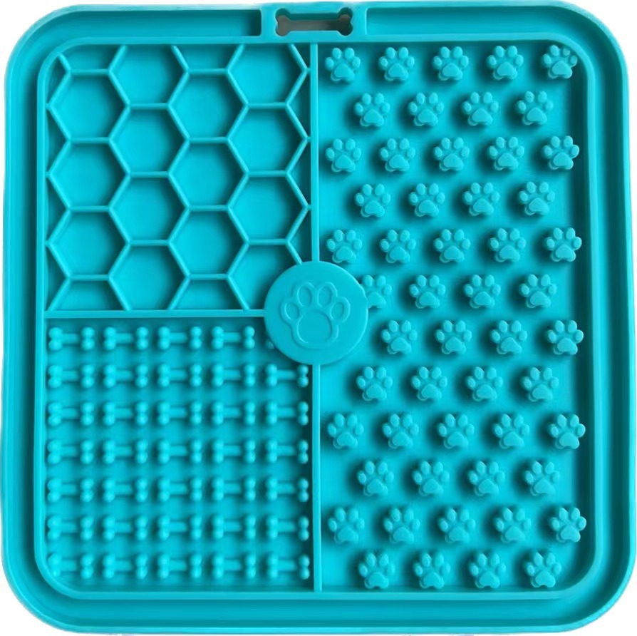 Los fabricantes transfronterizos nuevos de silicona perro mascota anti-estrangulador de alimentos lento mantel gato lamer Mat taza de succión de silicona lenta