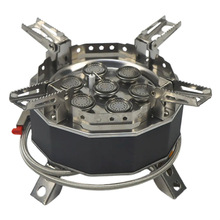 户外野营炉头露营防风煮茶炉野营炉具便携户外分体式七星燃气炉具