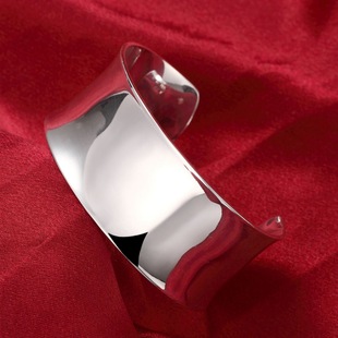(Cross-border trading), fashionable accessory, glossy bracelet, silver 925 sample, European style
