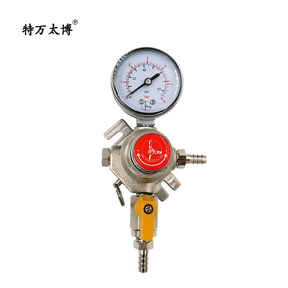 特万太博啤酒机设备二氧化碳气表啤酒阀二级减压阀压力表一堵一接