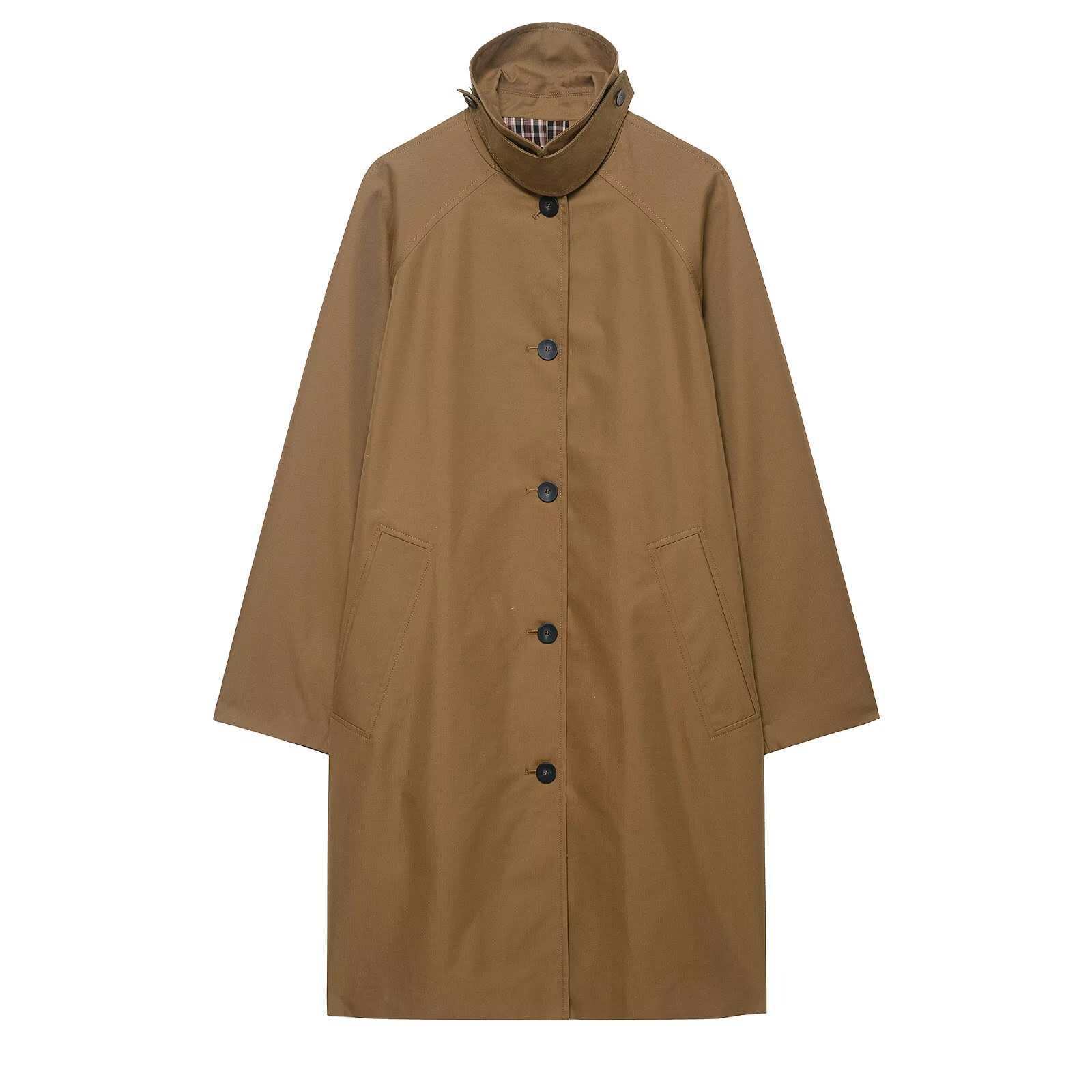 Fashionable Temperament Cross-Border Amazon European and American Style Mid-Length Windbreaker Wholesale Women's New Style