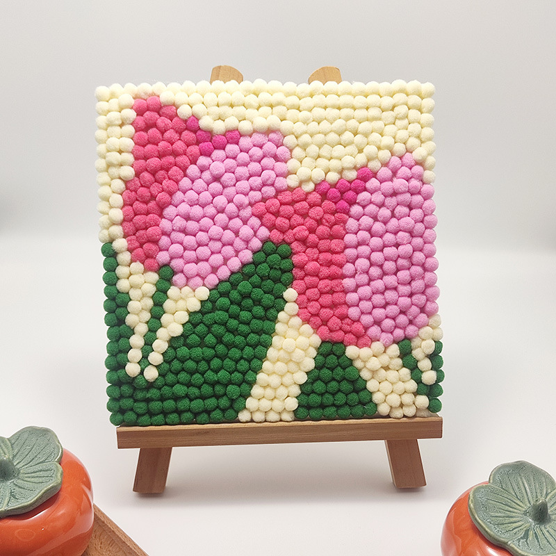 DIY ヘアボール絵画手作り材料パッケージクリエイティブ子供の漫画アニメーション装飾絵画ステッカー絵画屋台卸売|undefined