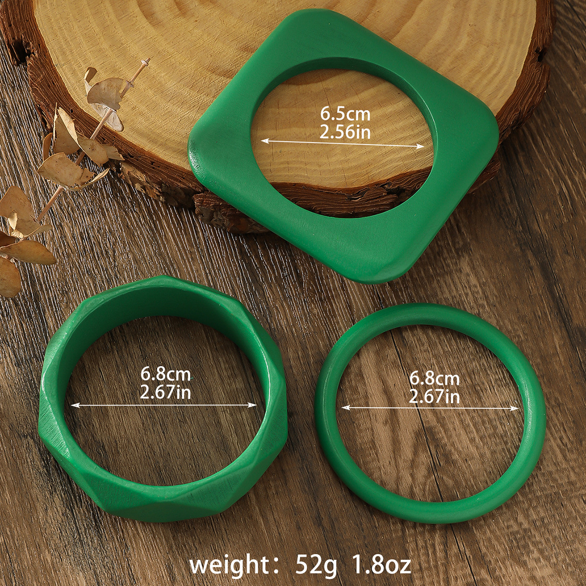 Solid Color Retro Classic Style Wood Bangle Wholesale display picture 28