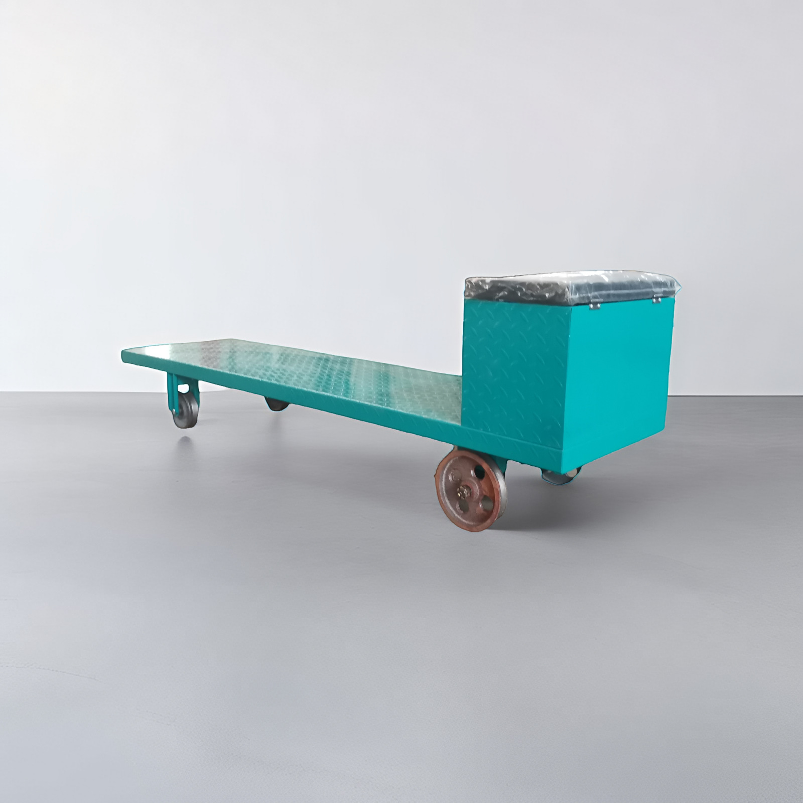 大棚电瓶轨道车农耕运输车可加升降 车间仓库小型电动平板运货车