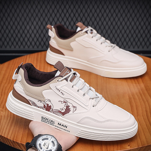 men's shoes summer new breathable white shoes, male students 'trend all-matching platform sole sports casual skate shoes