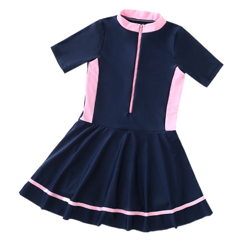 Children's swimwear girls swimwear one-piece wholesale South Korea big children's baby foreign trade conservative girl student swimwear