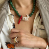 Organic summer retro necklace from pearl, light luxury style