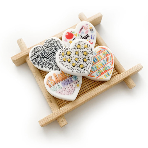 Cross-border best-selling charity printed silicone beads, spacer beads accessories DIY bulk beads wholesale