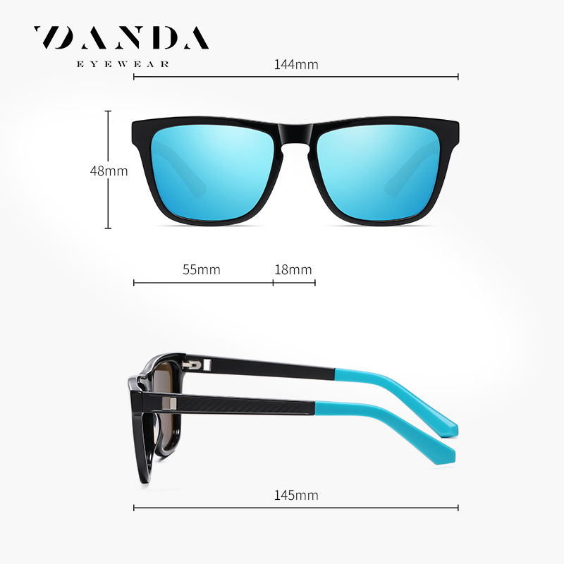 Nuevas gafas de sol polarizadas de hoja BC9109 gafas de sol de dos colores de moda para hombres gafas de sol de protección solar para exteriores