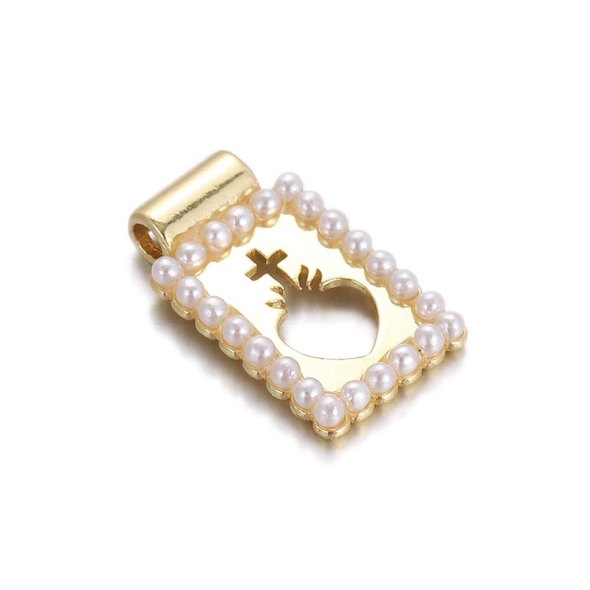 2g Weight Pendant, Chain Jewelry Making Type 15*13mm Jewelry Making Size DIY Jewelry Accessories Classification 1 Piece Quantity Copper Material Letter, Heart Shape Pattern Plating Design Vintage Style, Classic Style Style 1 Piece 15*13mm Copper Letter Heart Shape Pendant Chain 10