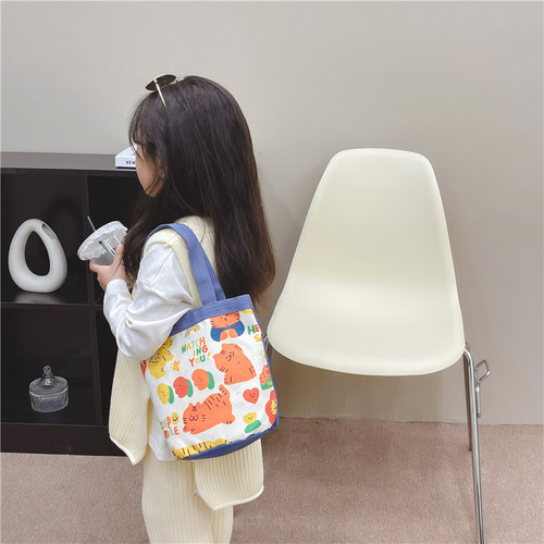 New style canvas women's bag, fashionable rabbit, children's portable bucket coin purse, Year of the Rabbit souvenir shoulder bag for women