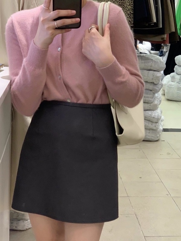 浣熊毛春秋新款圆领紫色短款针织小款开衫宽松外穿毛衣外套女|undefined
