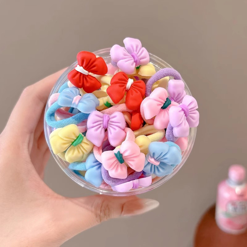 Niñas de dibujos animados coloridos correa de goma no lesionar cabello de cabello de niñas cabello de cabello de cabello lindo cabello de cola de caballo tocado