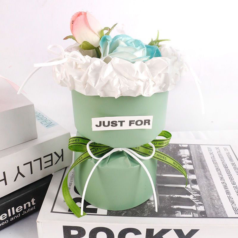 迷你韩风初恋一体小香风定型片花束包装纸包花神器花艺包装材料