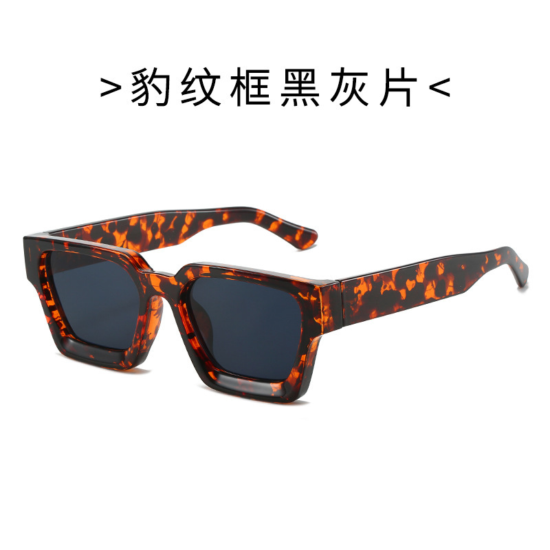 레오파드 프레임 블랙 그레이 시트