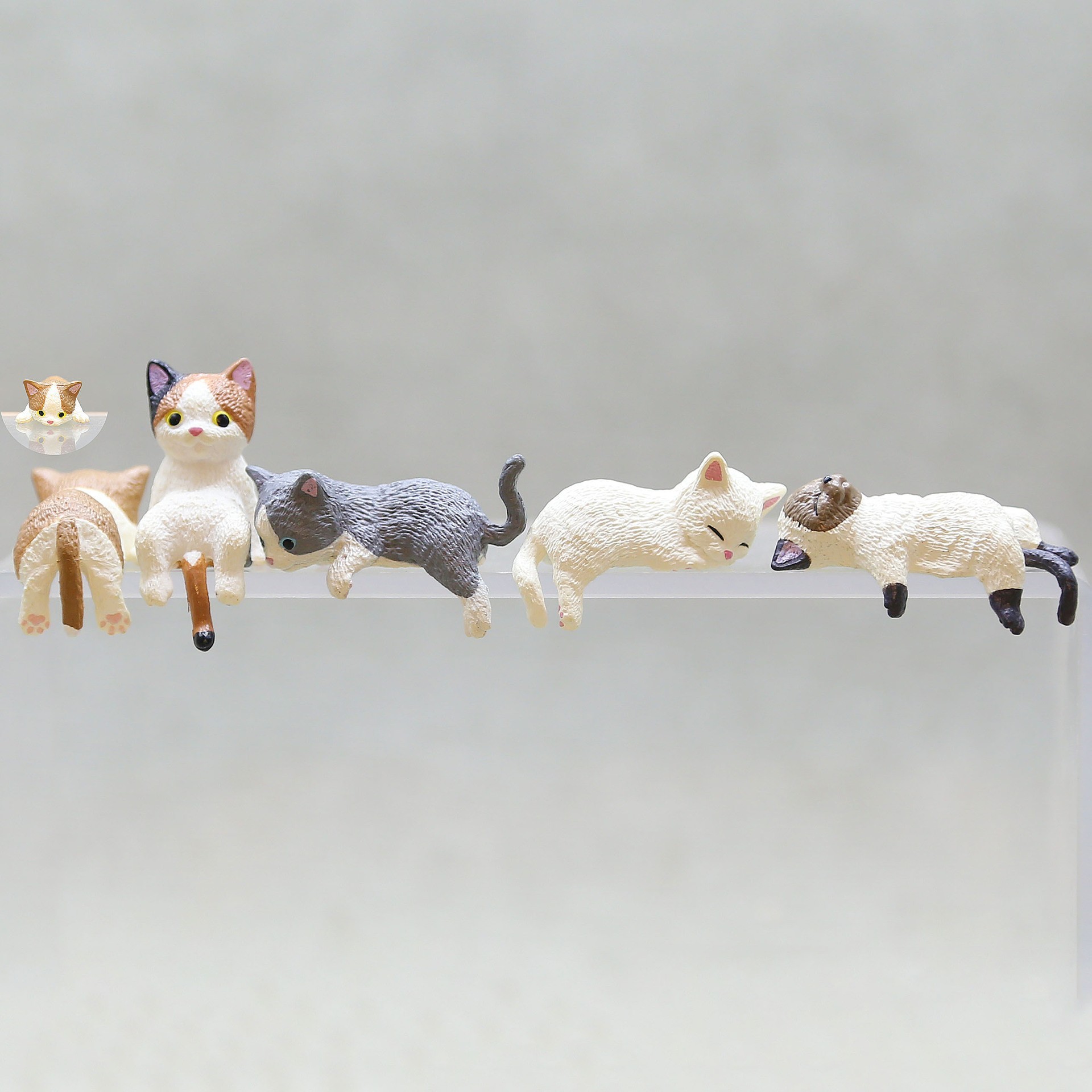 8g Weight Animal Simulation Model Toys Type 1 Piece, 1 Set Quantity PVC Material Cat Pattern Children Unisex, Unisex Gender Cute Style Children Unisex Unisex Cat PVC Animal Simulation Model 2
