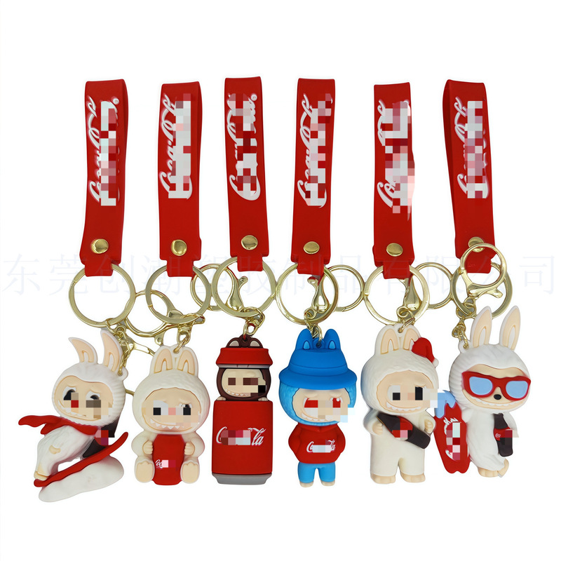 New Coke Bottle Cloth Keychain Bag Pendant Doll Car Pendant Exquisite Small Gift Wholesale Pendant
