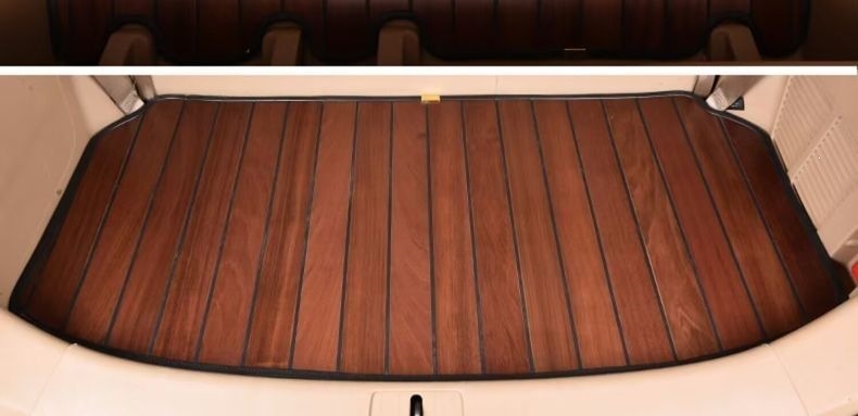 Specially Designed for the 2024 Denza D9, Solid Wood Floor Mats for Denza D9 Mvp, Yacht-Style Wooden Floor Car Floor Mats, Full Coverage Modification