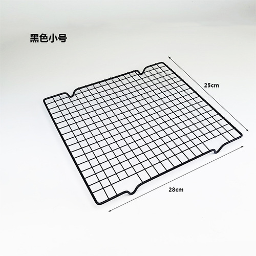 厂家蛋糕冷却架黑色碳钢面包晾网烘焙工具不沾冷却网烤盘网架