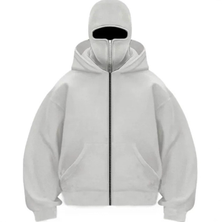 Cross-Border Hot-Selling Autumn Ins-Style Double-Hooded Zip-Up Hoodie Jacket, Unisex, Fleece-Lined, Casual and Versatile
