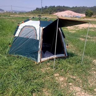 Factory direct supply outdoor hexagonal quick-opening tent full-automatic camping self-driving tour Park fishing tent rainstorm prevention