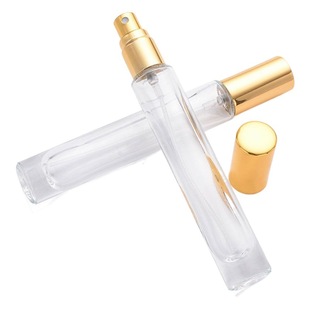 In Stock 10ml 15ml Long Straight Round Long Square Glass Perfume Bottle Spray Bottle Roller Ball Bottle Essential Oil Repackaging Empty Bottle