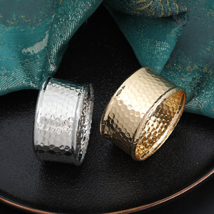 Amazon cross-border explosions honeycomb curling pattern napkin ring European-style light luxury hotel decorative napkin buckle wholesale