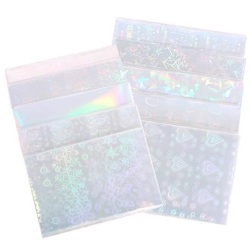 Juego de tarjetas Película de tarjeta láser Película de tarjeta de álbum Copo de nieve Flash Sakura Bolsa de tarjeta flash Cubierta protectora Película de tarjeta pequeña especial coreana
