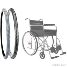 轮椅轮胎配件//寸//.后轮免充气内外胎实心胎材质