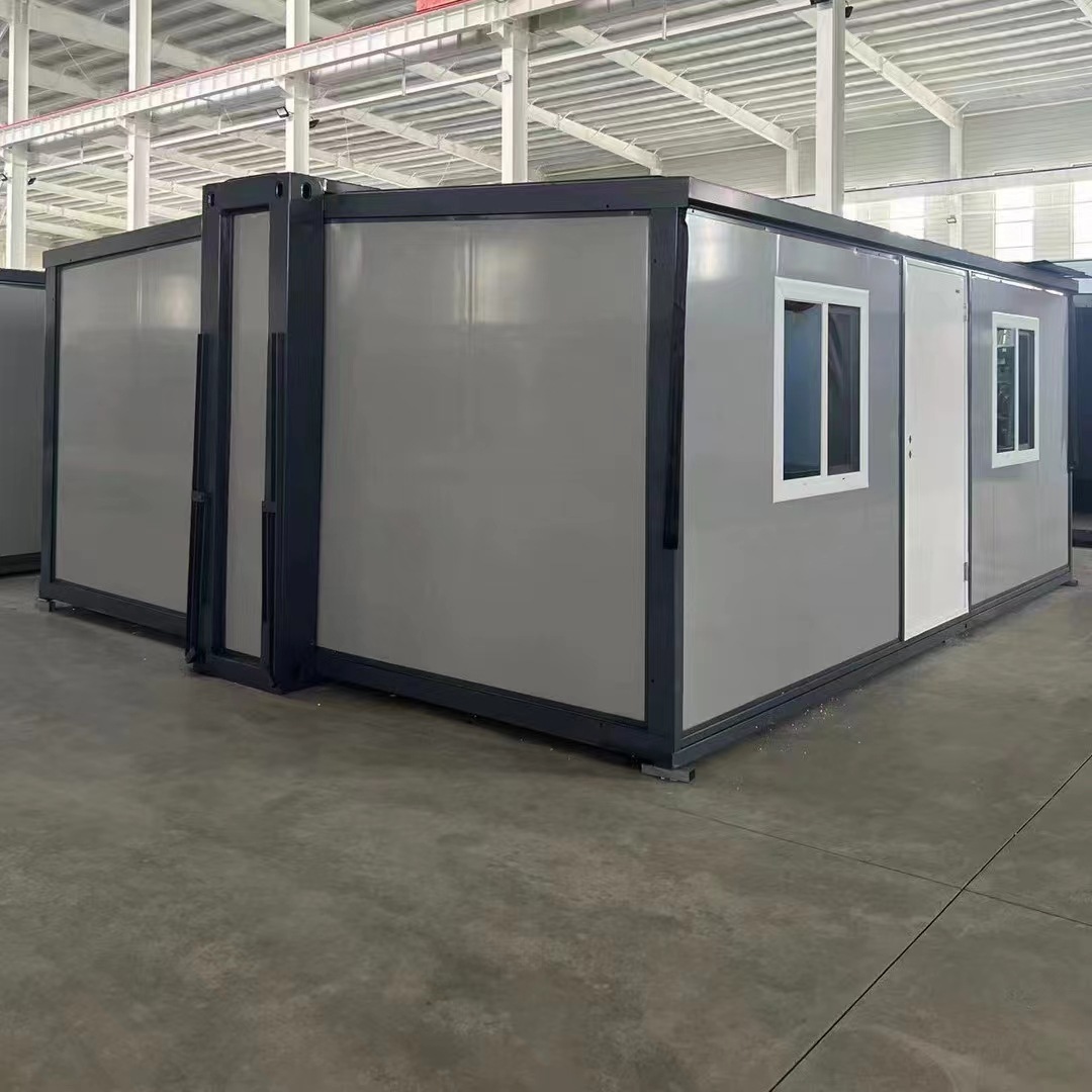 Casa de caja plegable transfronteriza casa de expansión móvil tipo doble ala desmontable y plegable casa de tablero móvil de contenedor residencial