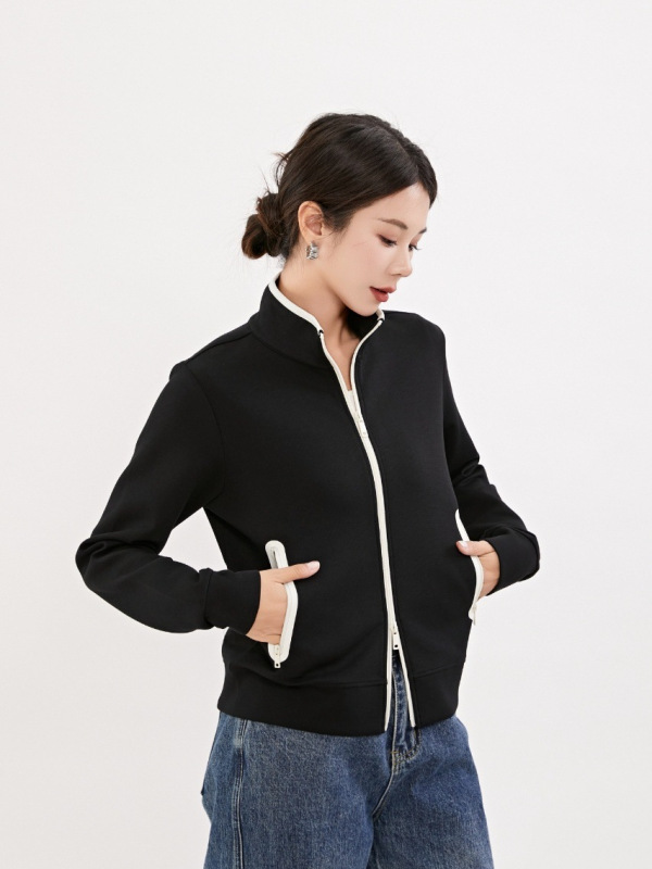 新款立领棒球服女秋季外套秋冬款美式拉链开衫小个子休闲夹克上衣|undefined