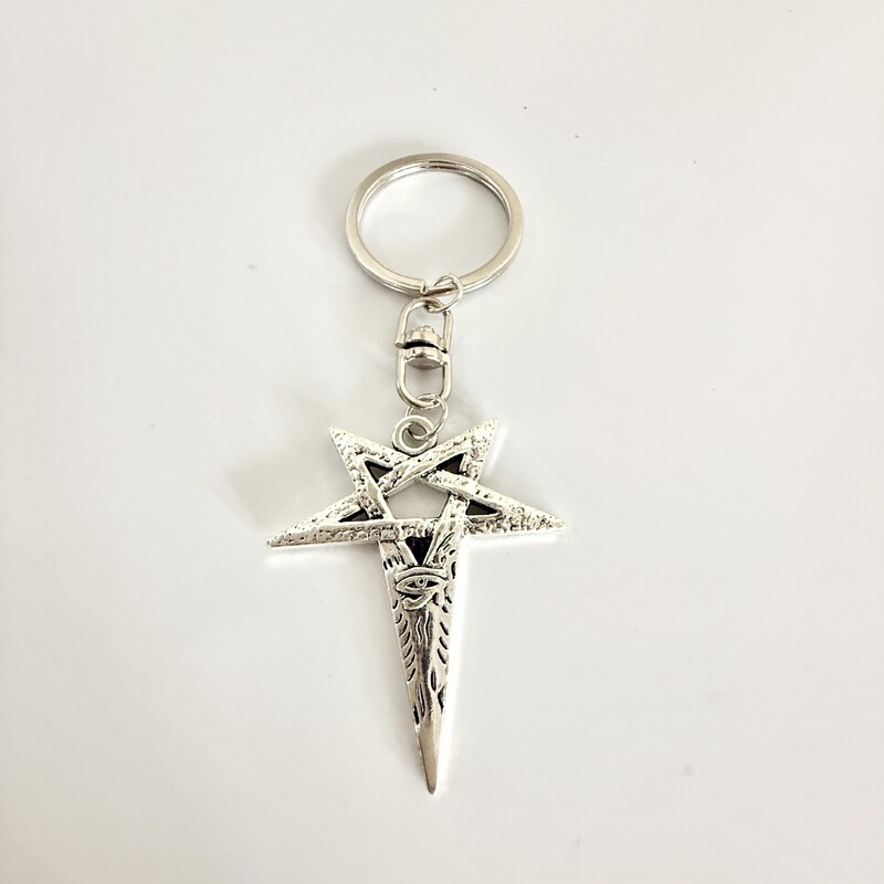 New European and American Style Viking Personalized Five-Pointed Star Devil's Eye Retro Keychain Pendant Backpack Car Accessories New European and American Style Viking Personalized Five-Pointed Star Devil's Eye Retro Keychain Pendant Backpack Car Accessories