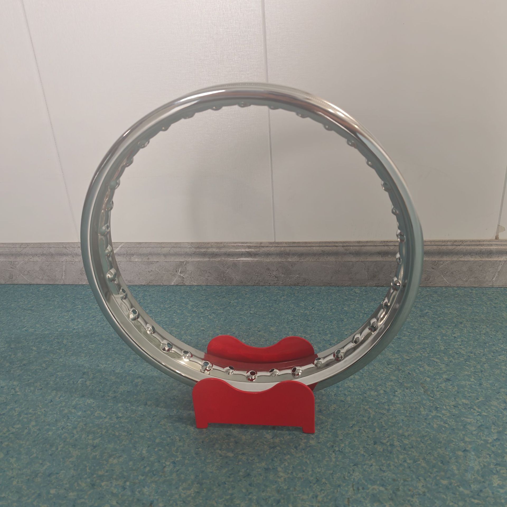 Motorcycle Chrome-Spoked Steel Rim 16inch Universal Wheel Rim for Off-Road Vintage Vehicles 36-Hole Modified Wire Rim