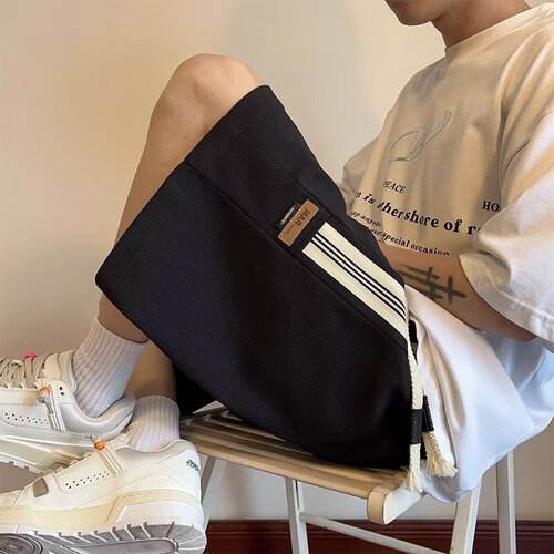 Striped fashion brand wide-leg casual mid-pants, webbing plaid sports shorts, pineapple, American men's summer loose quintiles