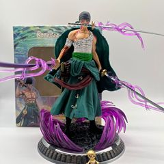 ワンピースフィギュア小型血まみれゾロ三刀流デスクトップ装飾品二次元アニメモデル卸売モデリング