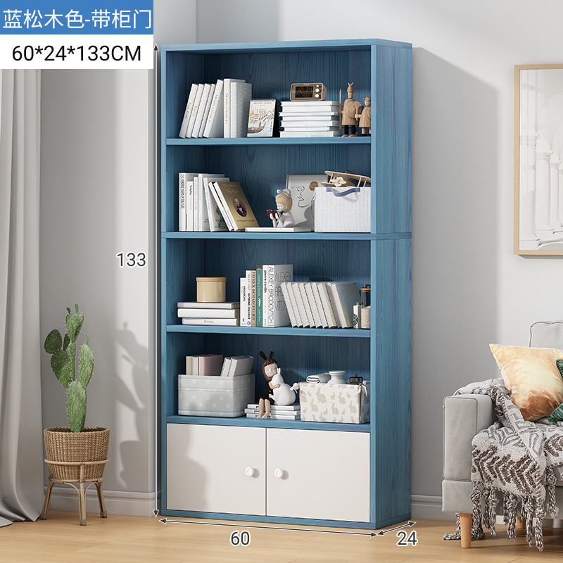 Estantería pequeño estante de almacenamiento piso de los niños simple libro gabinete ahorro de espacio escritorio del estudiante de múltiples capas de almacenamiento rack casa