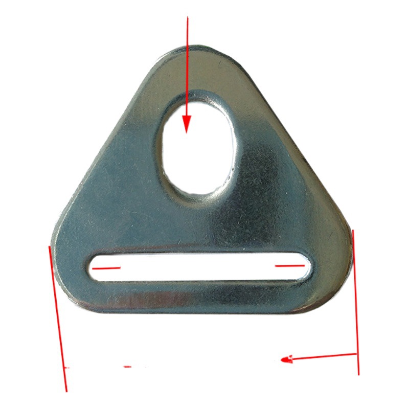 Outdoor Wind Rope Buckle Umbrella Rope Buckle Tent Canopy Adjustment Rope Reinforcement Accessories Iron Chrome Triangle Buckle Anti-slip Buckle