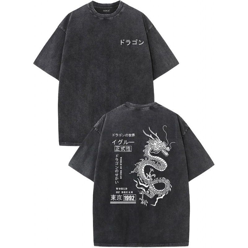 Pure Cotton 230g Uoua Mens Graphic Tees Vintage Oversized T-Shirts Ca