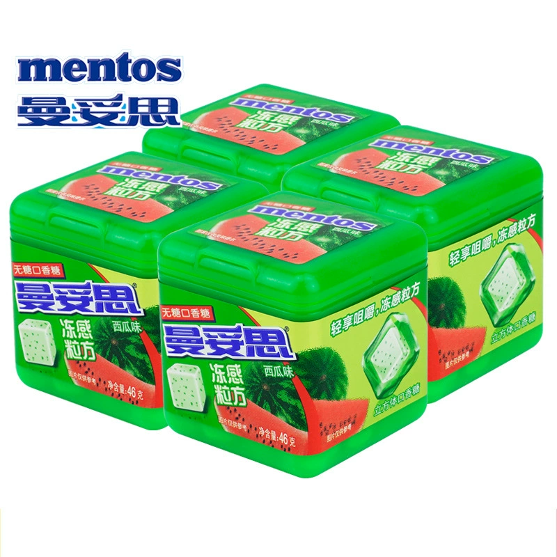 曼妥思 Chewy inflatable sugar crispy soft heart beads mint 37g*15 pieces of cola bubble gum mix and match flavor