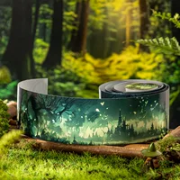 Кетчуп-девушка танцующая с лесом серия оригинальные ландшафтные ленты гора и лес тема декора коллаж 6 видов