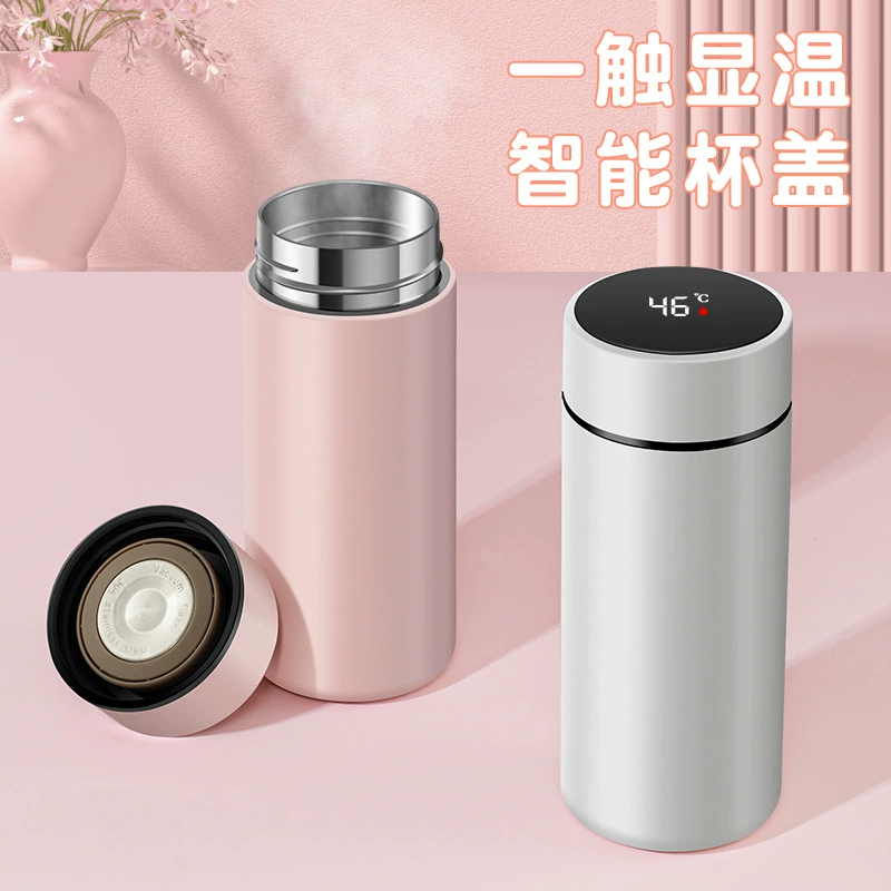 Умная термокружка из нержавеющей стали 316 для девочек, портативная, компактная и милая чашка для воды, автомобильная чашка для чая с гравировкой