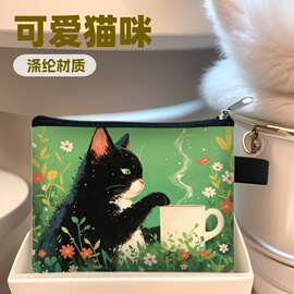 卡通猫咪零钱包可爱便携卡包硬币钥匙收纳包硬币零钱袋卡包小方包