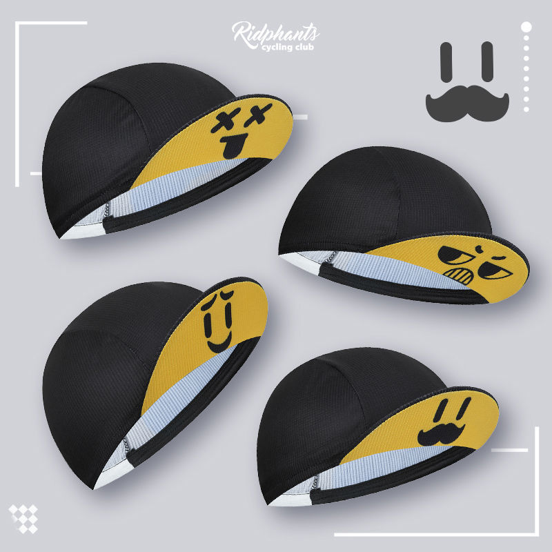 Funny expression big head bicycle riding cap helmet lining hat sports absorbent quick-dry breathable cycling equipment
